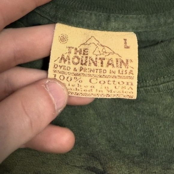 The Mountain John Shuman Forest Spirit Moon Graphic T-Shirt Green Tie Dye 2004 - Picture 4 of 5